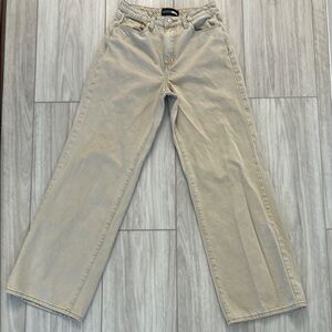 Fashion Nova Beige Wide-Leg Pants